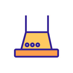 range hood with panel functions icon vector. range hood with panel functions sign. color symbol illustration
