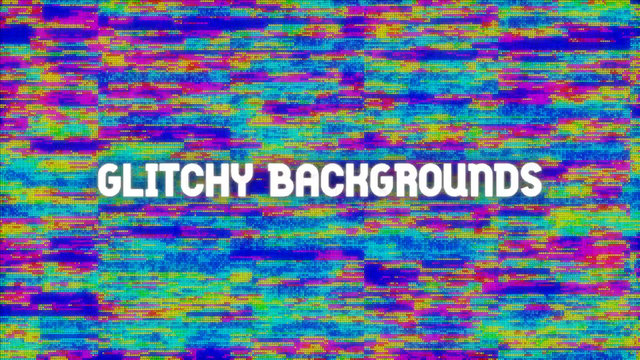 Colourful Glitchy Backgrounds
