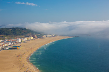 beautiful seaside resort of Nazare in Portugal