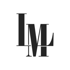 the letter L M logo for fashion