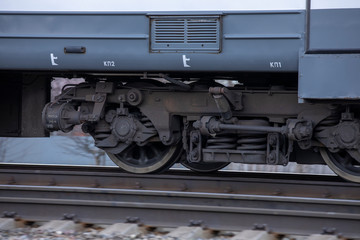 Fototapeta na wymiar steam train on the railway