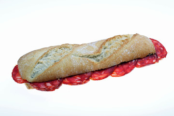 Chorizo sandwich for lunch white
