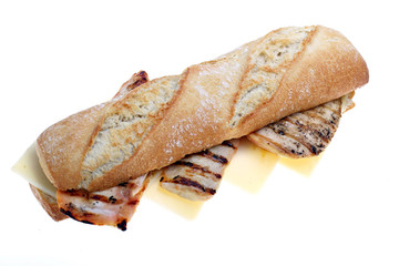 Loin sandwich for lunch white