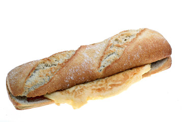 Omelet sandwich for lunch white