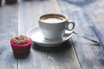 Small cupcake and coffee