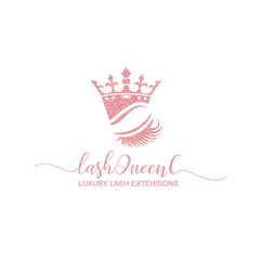 Luxury eye Lash Logo design 