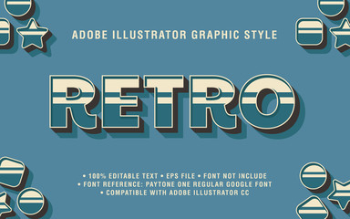 Retro Text Effect Graphic Style Vector