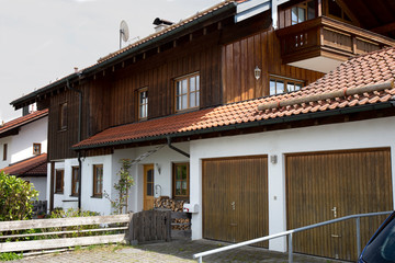 Bavarian house in Germany.Summer vacation.