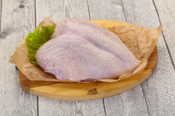 Raw chicken breast