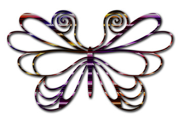 Schmetterling Insekt Tattoo, Schablone