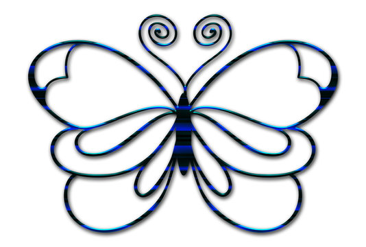 Schmetterling Insekt Tattoo, Schablone