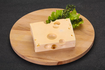 Maasdam cheese brick