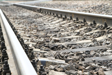 railroad tracks in a row