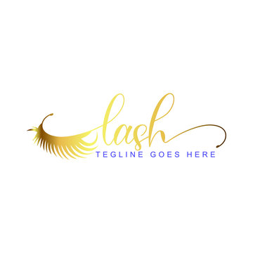 Luxury Beauty Eye Lashes, eyelash extension modern style logo design template 