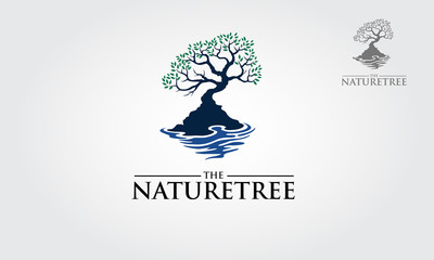 Fototapeta premium The Nature Tree Vector Logo. Elegant company logotype. An excellent logo template highly suitable for fashion, clothing, travel, businesses and etc. 