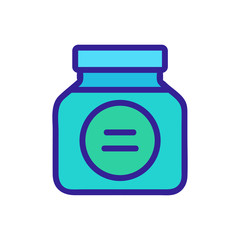 pickled jar of jam icon vector. pickled jar of jam sign. color symbol illustration