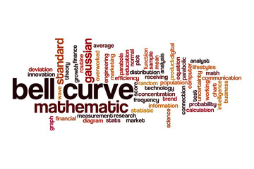 Bell curve cloud concept