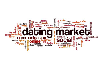 Dating market cloud concept