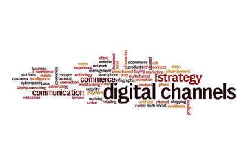 Digital channels cloud concept