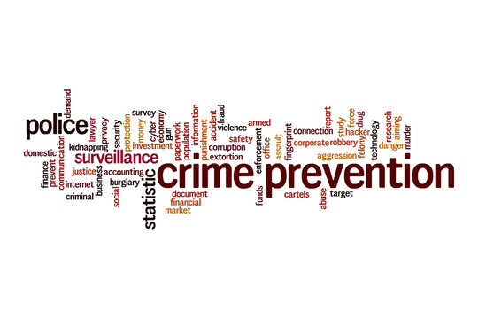 Crime prevention cloud concept