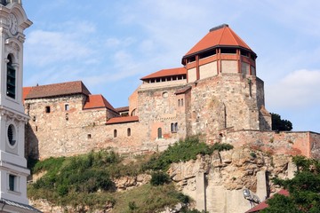 Fototapeta na wymiar Walls of Esztergom Castle and Palace? Hungary