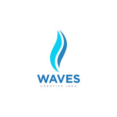 Waves Logo Icon Design Vector