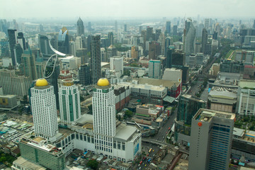 aerial view of bangkok city