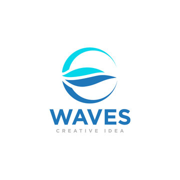 Waves Logo Icon Design Vector