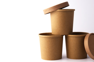 The concept of, ecology, eco, eco friendly. Natural eco-friendly disposable utensils. Copy space.