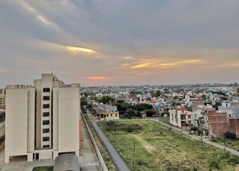 Obraz premium view of the city from the top 