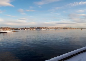 Winter landscape by the sea - Lysaker 