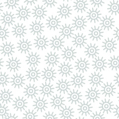 Vector coronavirus logo or COVID-19 seamless repeating pattern background. Background illustration of Corona disease outbreak situation concept. Covid print wallpaper ornament.
