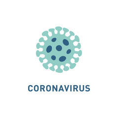 Coronavirus Covid-19 concept typography design logo on white background. Self isolation. Home quarantine. Graphic vector for web, print, banner, flyer, illustration. Stop coronavirus.
