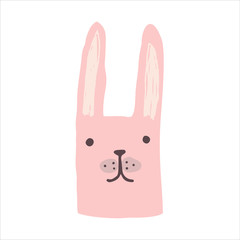 Vector owl on white background. Cute hand drawn cartoon animal. Flat element for your design, perfect for card, sticker, poster, packaging, t shirt print or baby cloth.