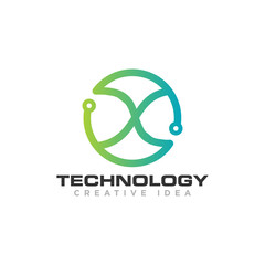 Technology Logo Icon Design Vector