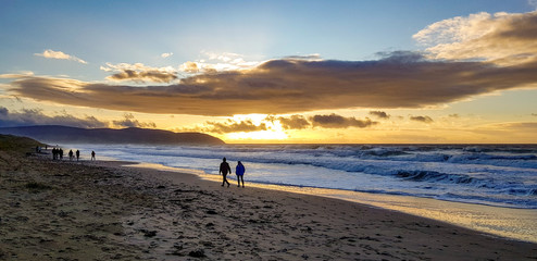 sunset on the beach