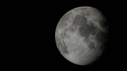 Obraz na płótnie Canvas The Moon Glowing On Black Background