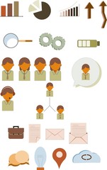 flat icons for web applications and businesses 