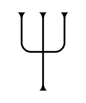 psi greek alphabet logo isolated