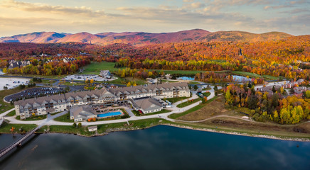 Autumn Sunset in Killington Vermont Resort- Gifford Woods State Park