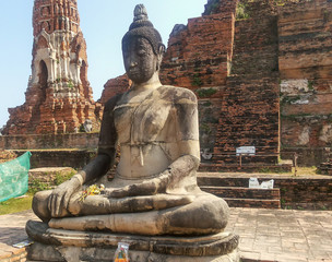 Seated buddha in Ayutthaya, Thailand