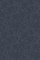 Pattern with precious stones. Crystalline pattern. Seamless diamonds pattern, luxury theme background. Minimalistic background design. The pattern can be used for printing on paper or fabric.