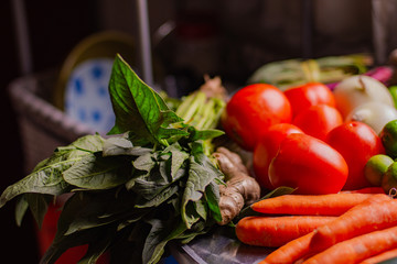 Some delicious fresh vegetables on a table