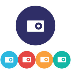 Camera vector icon , lorem ipsum Flat design