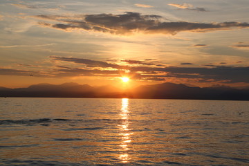 sunset gardasee