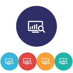 Chart vector icon , lorem ipsum Flat design