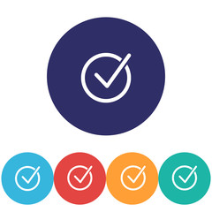 Check mark vector icon , lorem ipsum Flat design