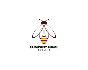 Bee Logo Design Vector Template