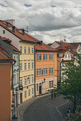 Fototapeta premium empty streets in the old town of Prague Kampa island
