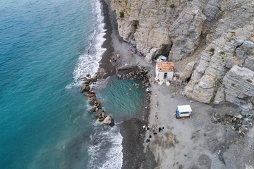 Paralia Thermes springs bath in Kos island Greece